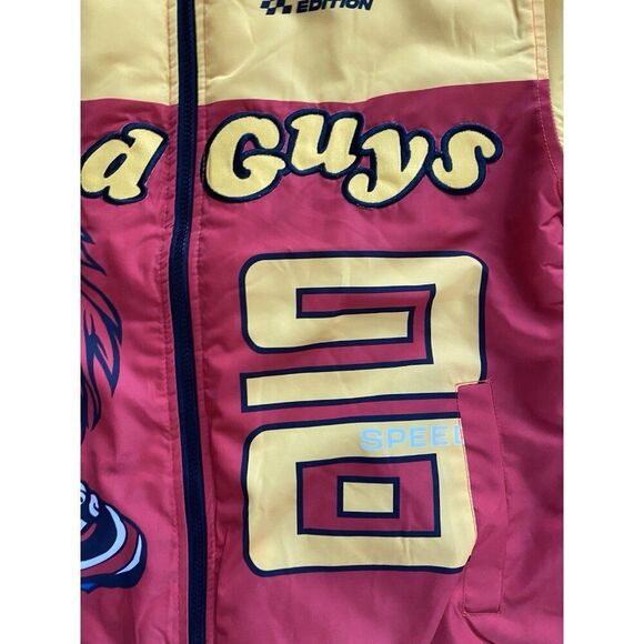 Reason X Chucky Good Guys Varsity Bomber Racing Red Jacket Men’s Sz L NEW - Picture 5 of 15
